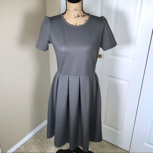 Lularoe Amelia Dress Gray Size L